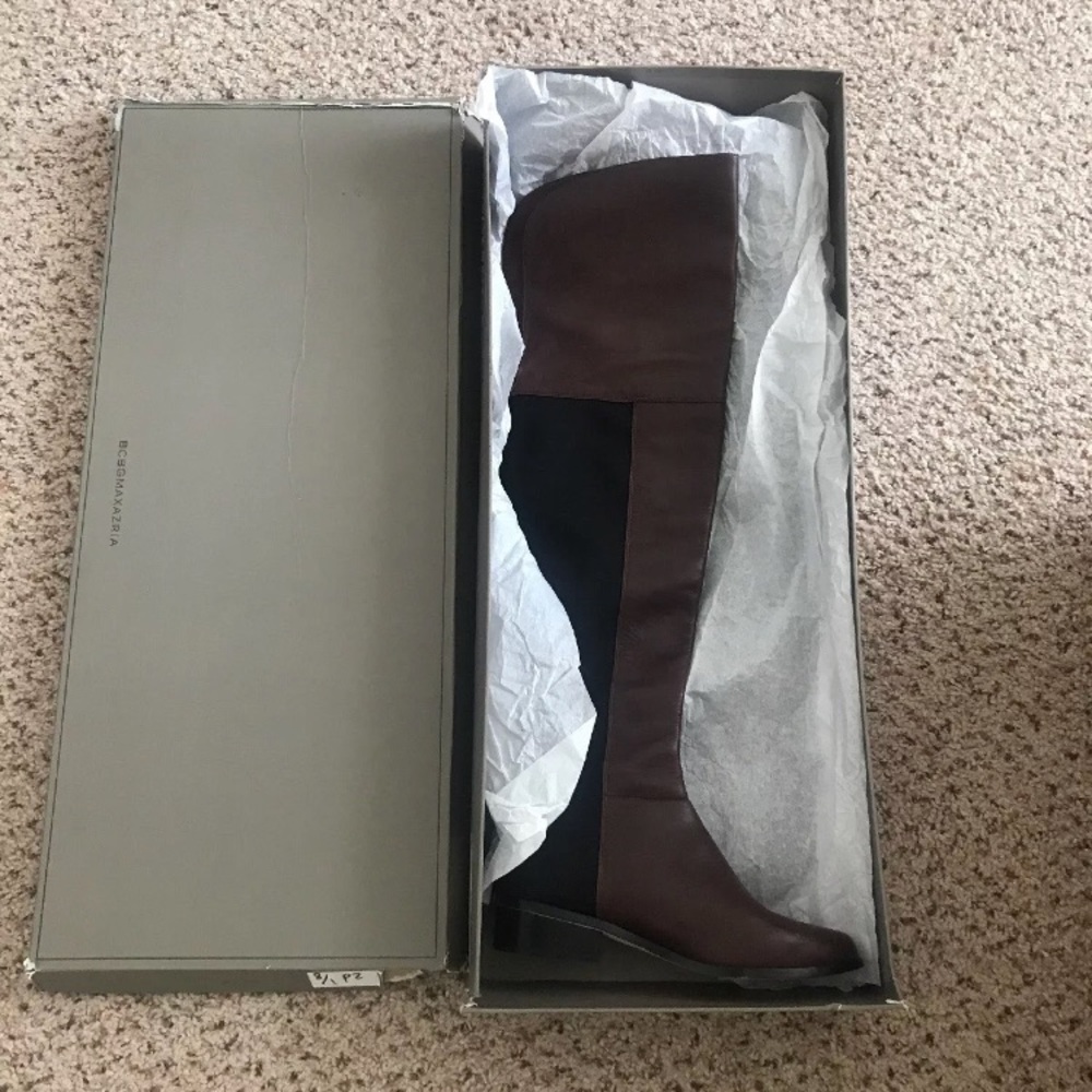 Bcbg  slink over the knee boots in leather.
